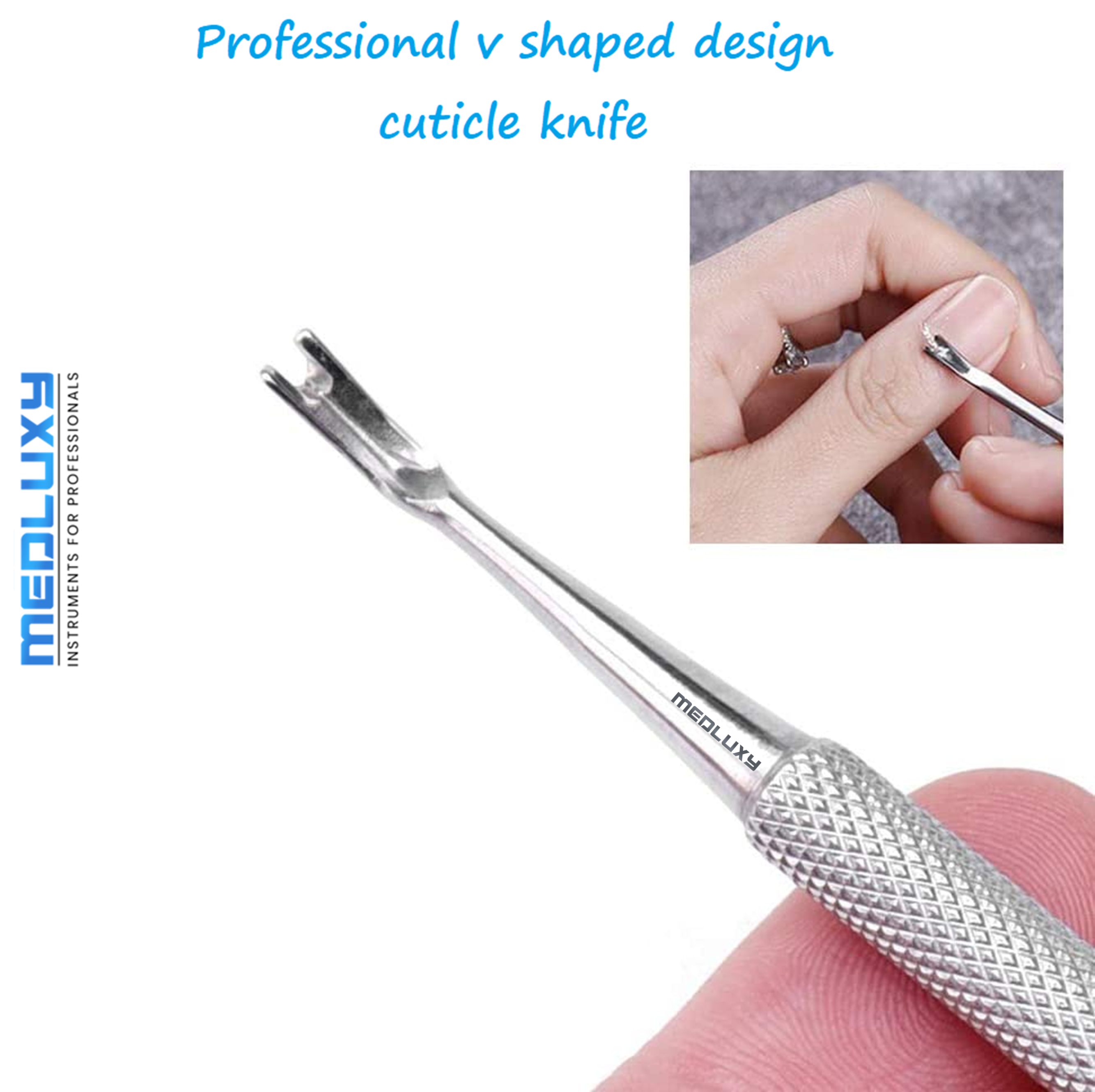 Medluxy Pro - Bokkepoot & Nagelriemmesje - 13 cm - Pedicure combinatie instrument